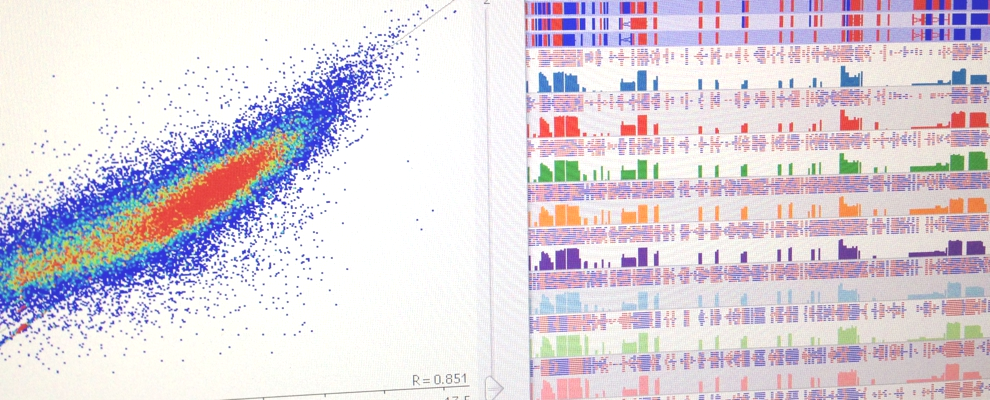 Next generation sequencer genomics data and bioinformatics analysis
