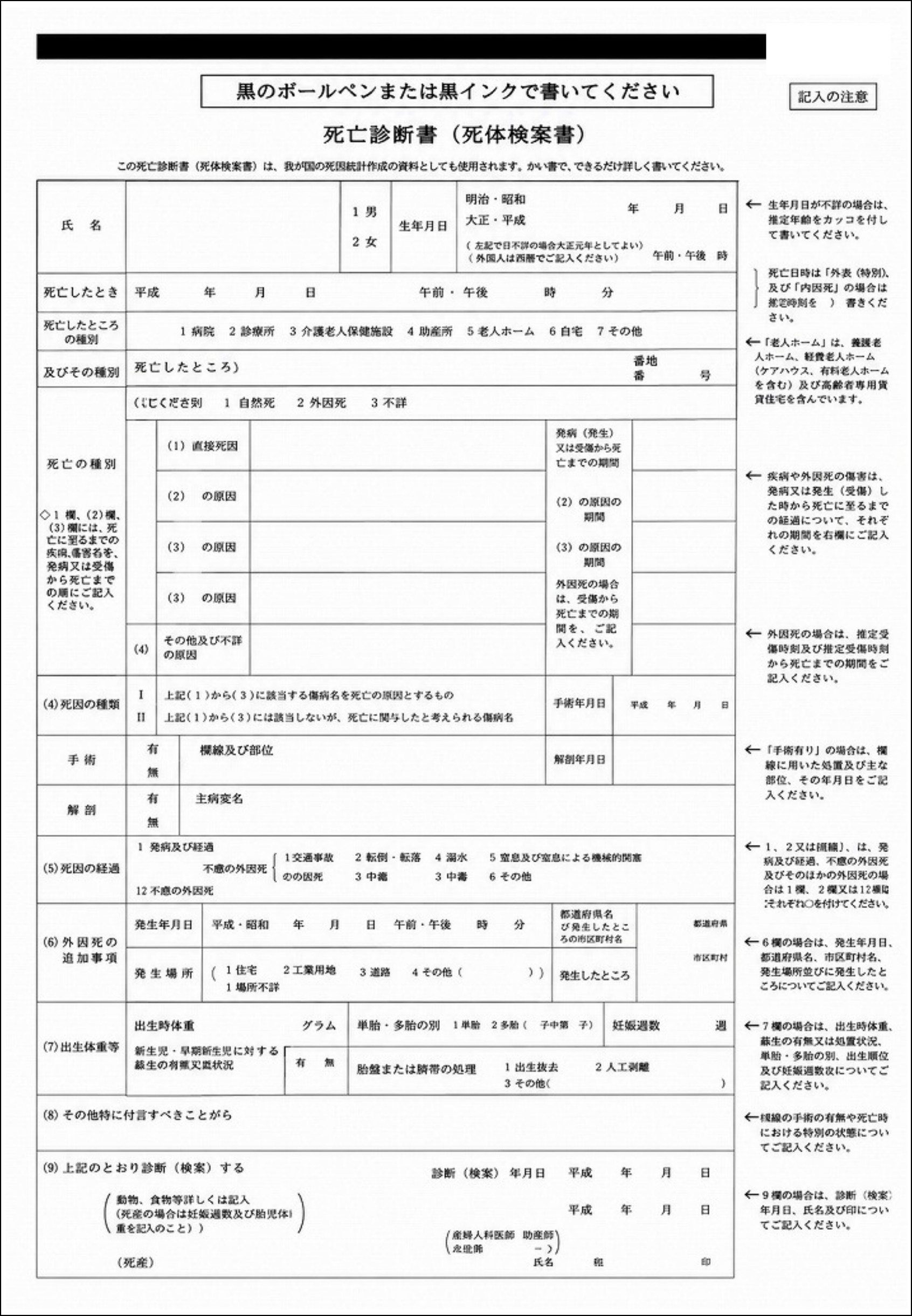 死亡診断書