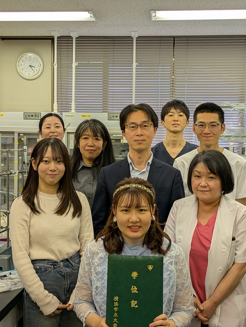 鳥越さんが修士課程を修了し、修士（医学）の学位を授与されました